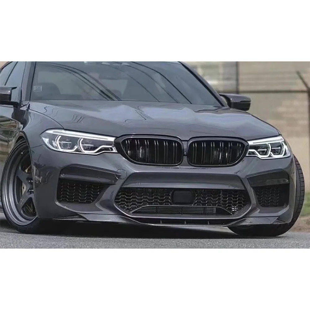 

Real Carbon Fiber Front Bumper Lip Spoiler For BMW 5 Series F90 M5 Sedan 2018-2020 FRP Front Bumper Lip Chin Extension