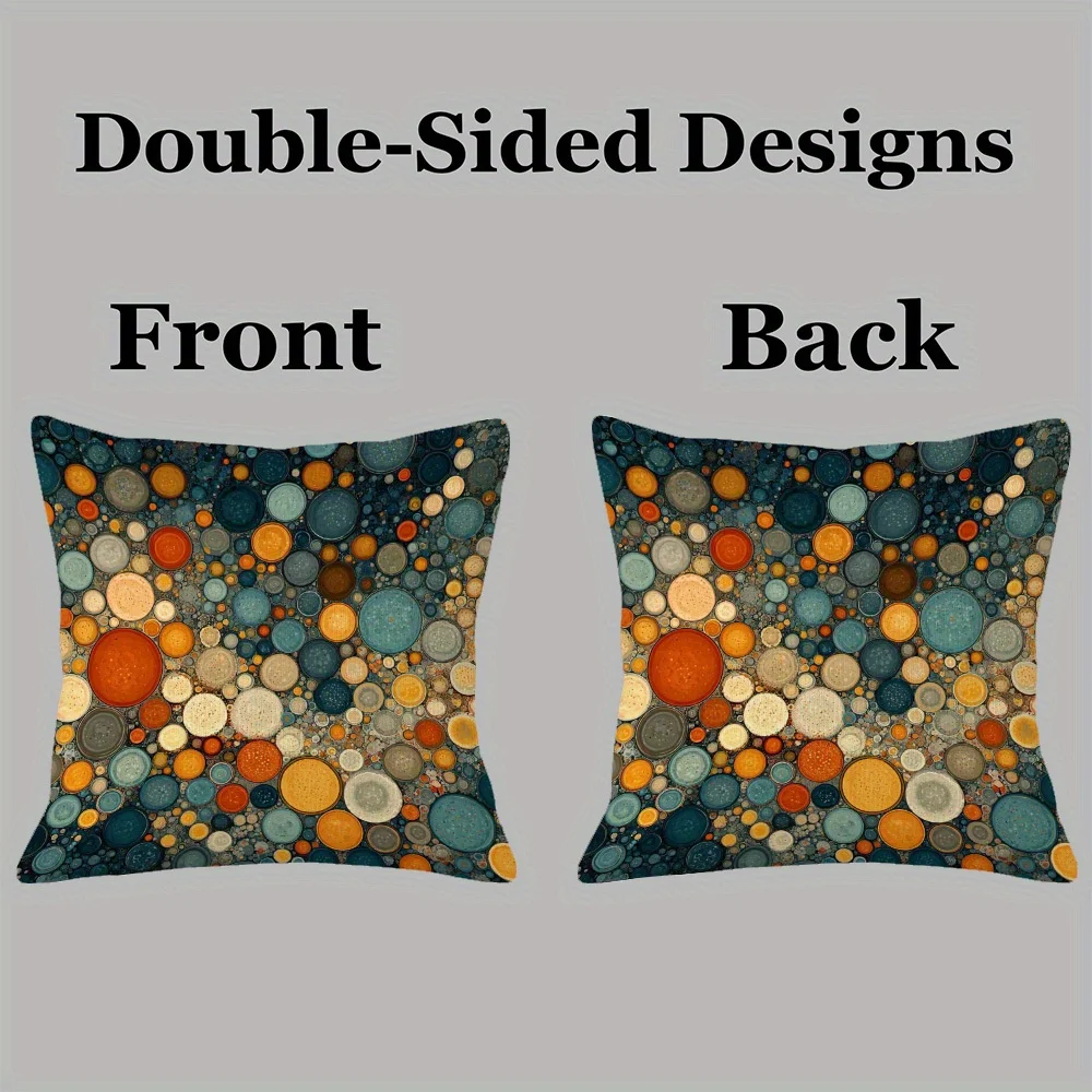 1pc Double Side Short Plush Decor Pillow Case Only Plane Printbubble Pattern Fashion Pillowcase 18inch*18inch Suitable for Sofa, Living Room Bedroom Office Home Decor No Pillow Core LLQ32244