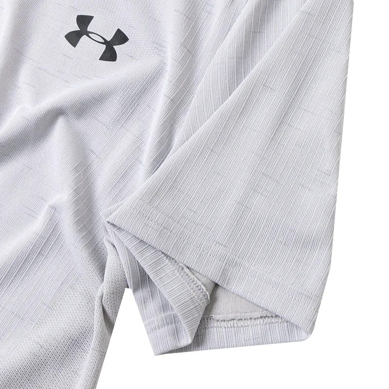 Under Armour Top da uomo Abbigliamento sportivo Corsa Allenamento fitness Casual Comodo T-shirt a maniche corte alla moda 382801-100