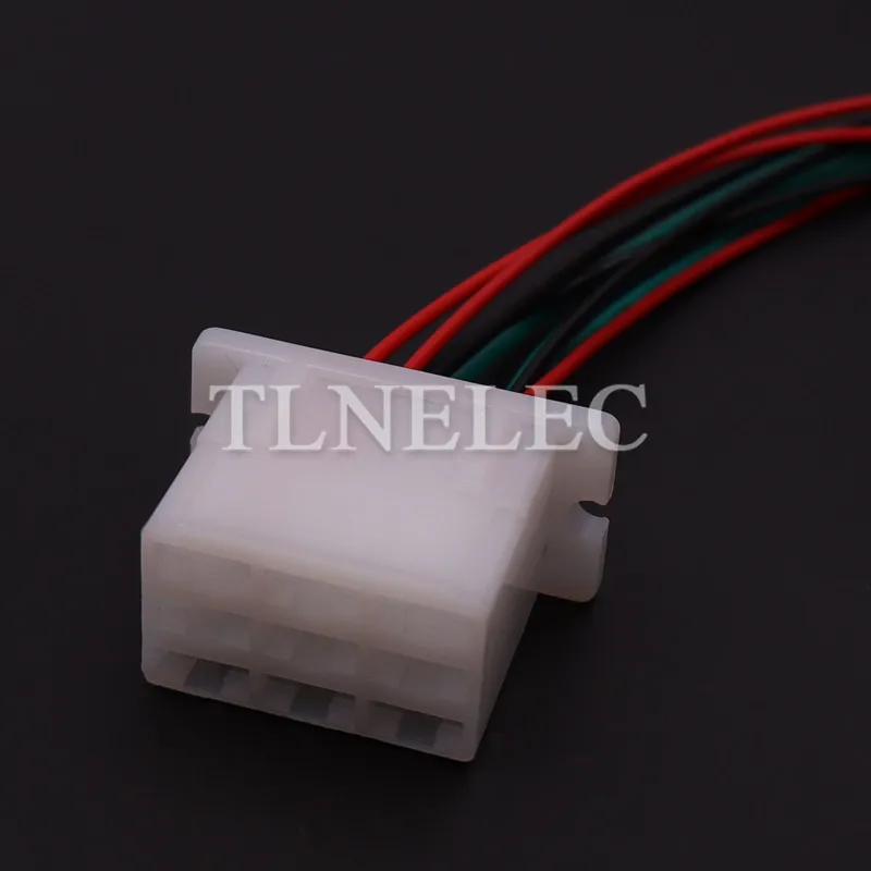 9 Pin Way 6.3 Series Auto Plastic Housing Unsealed Socket With Wires Car High Current Electric Cable Connector