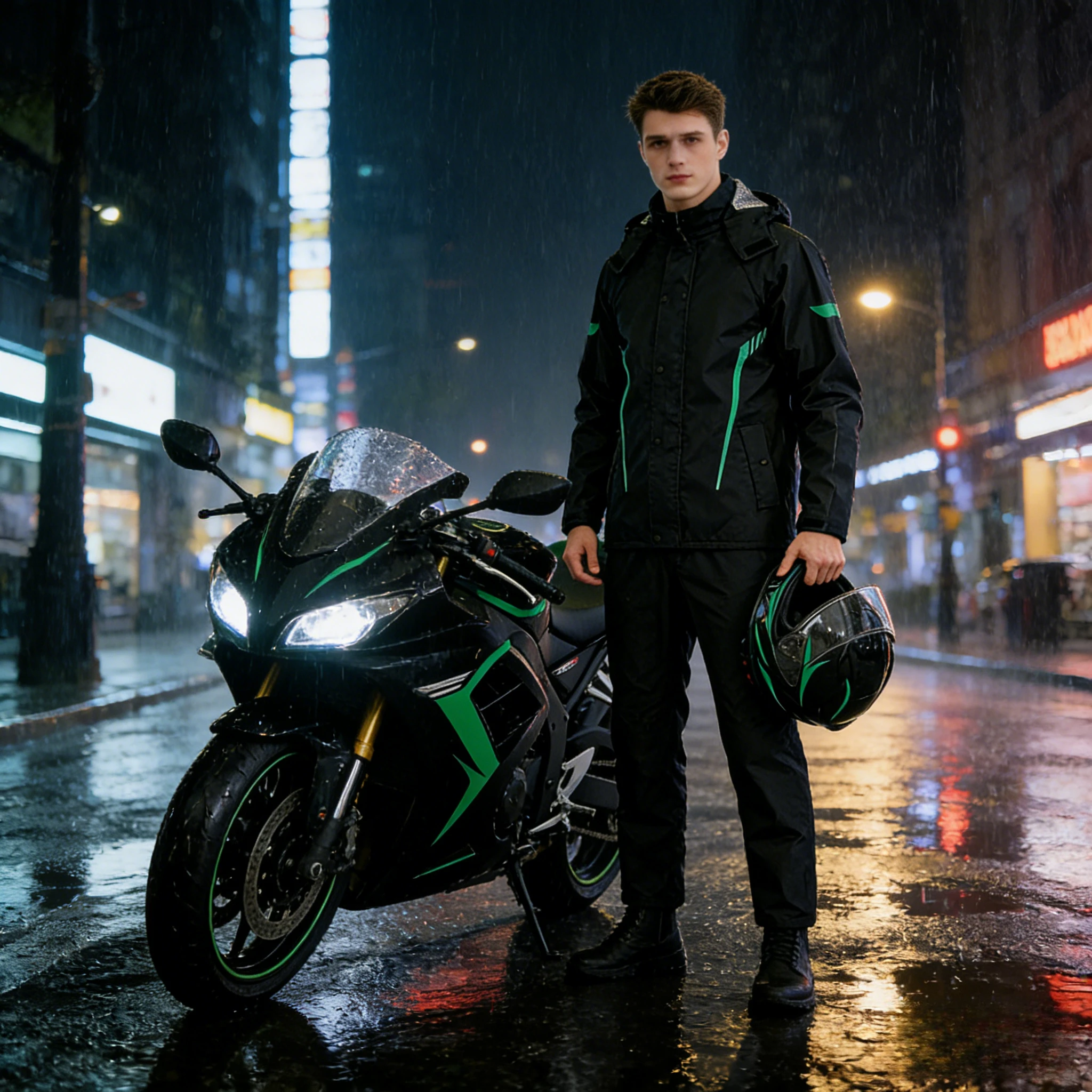 

Men's Split Raincoat Motorcycle Cycling Suit, Full Body Rainstorm Protection, Waterproof Rain Suit for Adult Takeaway Riders