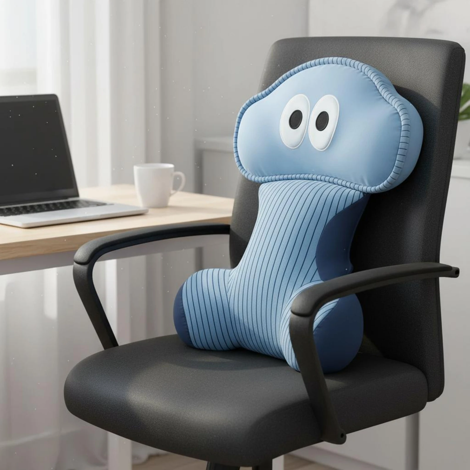 

Back and Lumbar Cushion Cushioned Segmented Cushion Ergonomic Seat Pad Adjustable Lumbar Support Pillow Pressure Relief