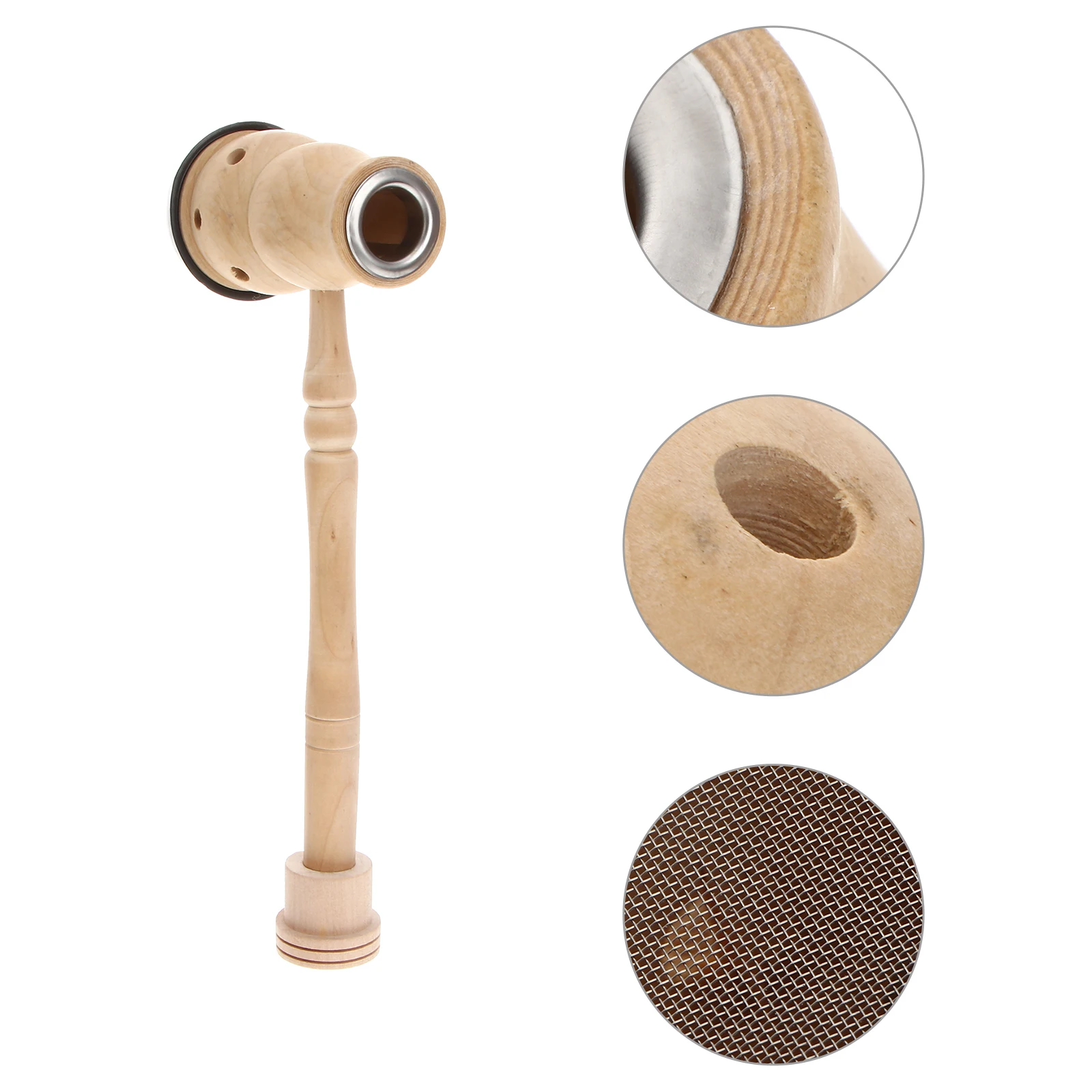 

Moxibustion Gourd Jar 1 Hole Mini Moxa Stick Burner Handmade Wooden Healing Tool Anti Burn Base Rubber Safe Use Massager