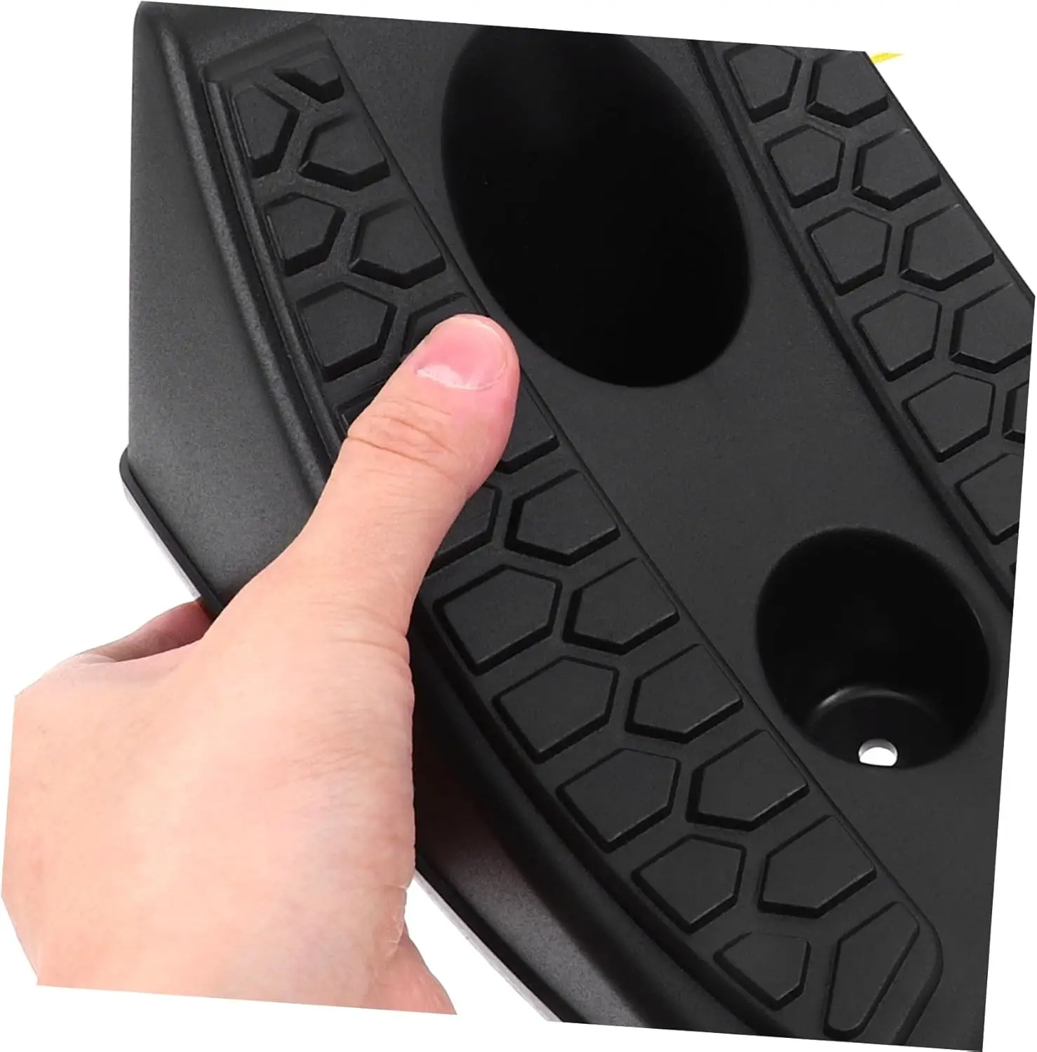 1pcs/2pcs Wheel Chocks Heavy Duty Anti-Slip Triangle Rubber Wheel Chocks For Truck Rv Camper Trailer Car, Solid Tire Stopper Car