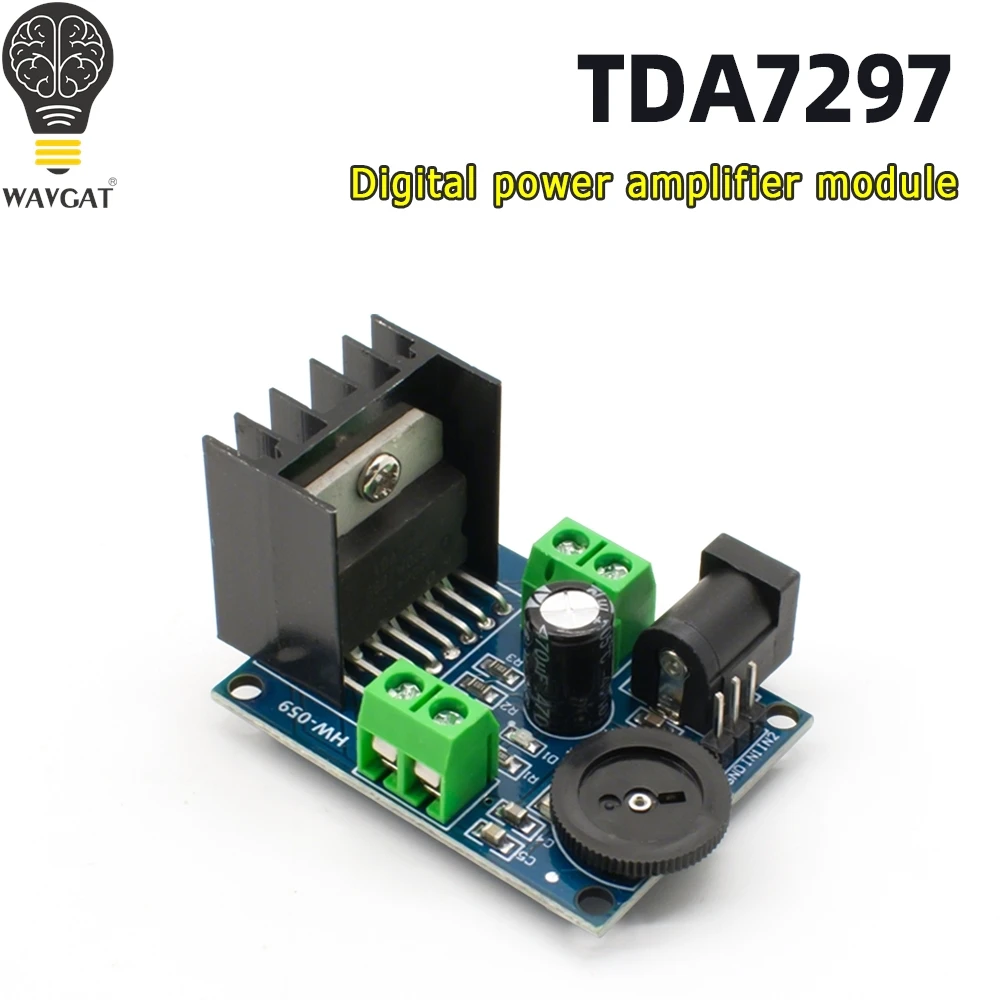 TDA7297 Amplifier Board 15W+15W 2.0 Channel DC 6-18V Audio Power AMP with Volume Control Sound Board for Speakers