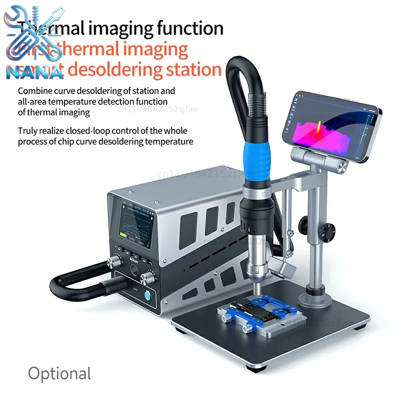 JCID Aixun H314 Intelligent Hot Air Soldering Station 1400W Digital High Power BGA Rework Heating Station With Nozzle Tools