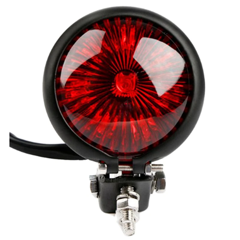 Red 12V Led Black Adjustable Cafe Racer Style Stop Tail Light Motorcycles Motorbike Brake Rear Lamp Tail Light for Harley Chop