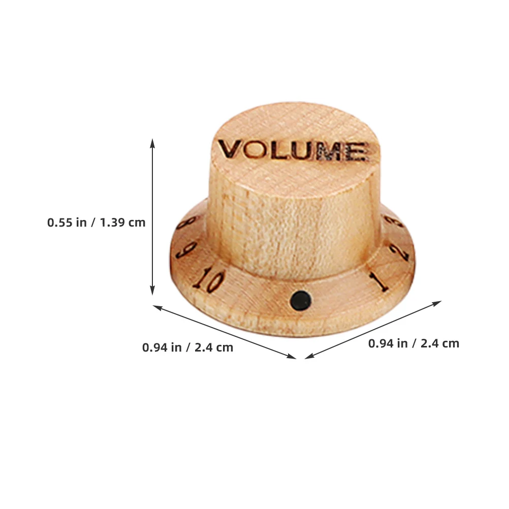 

3 Pcs Electric Guitar Tone Replacement Knob Acoustic Classical Knobs Control Bass Volume Wood