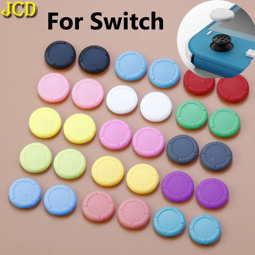 

JCD 2pcs For NS Switch Lite / Oled / Joy-Con Controller Thumb Stick Grip Replacement Silicone Protector Cap Cover