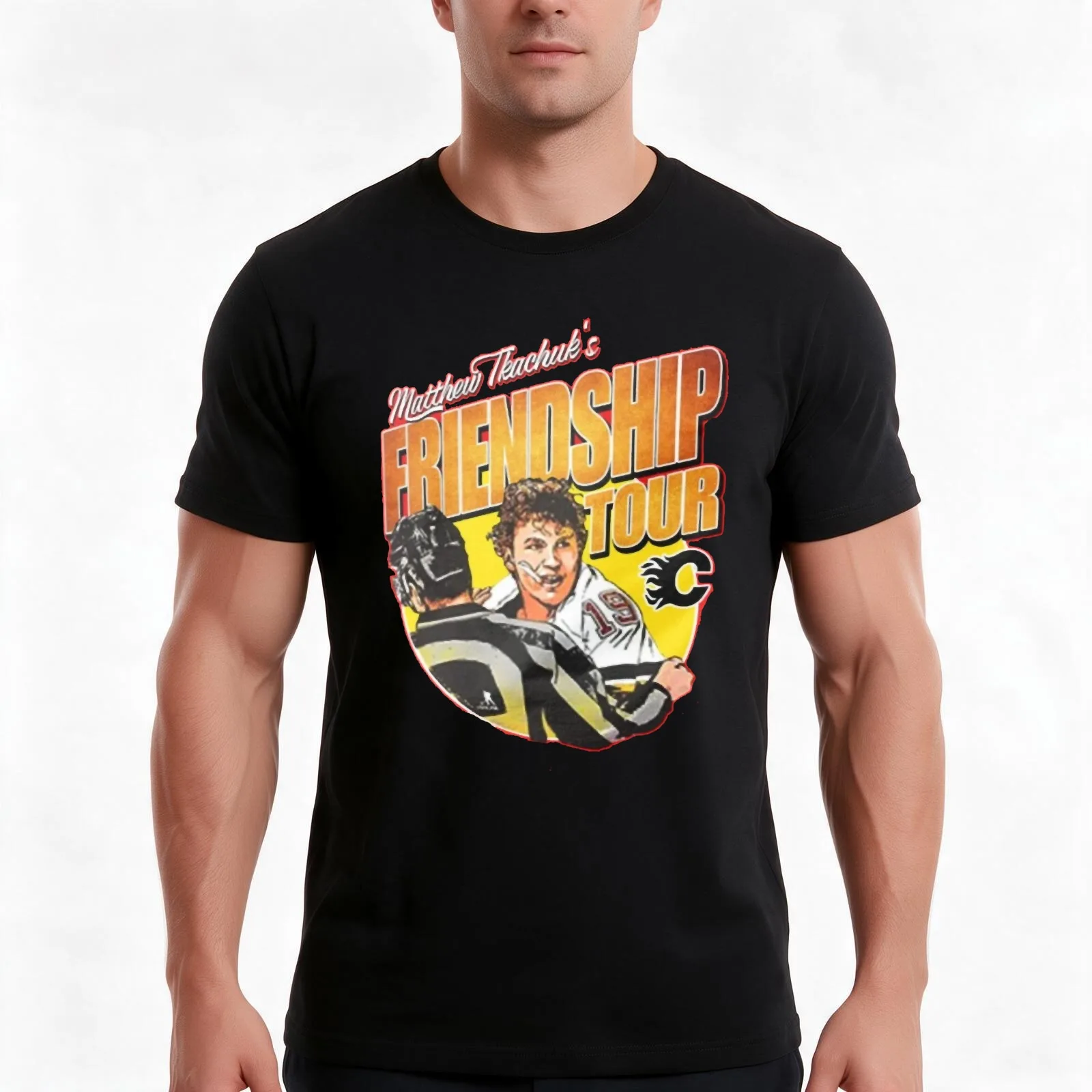 Matthew tkachuk friendship tour Essential T-Shirt, Summer Casual Cotton Tee, Oversized Streetwear Tops, Vintage Graphic Print