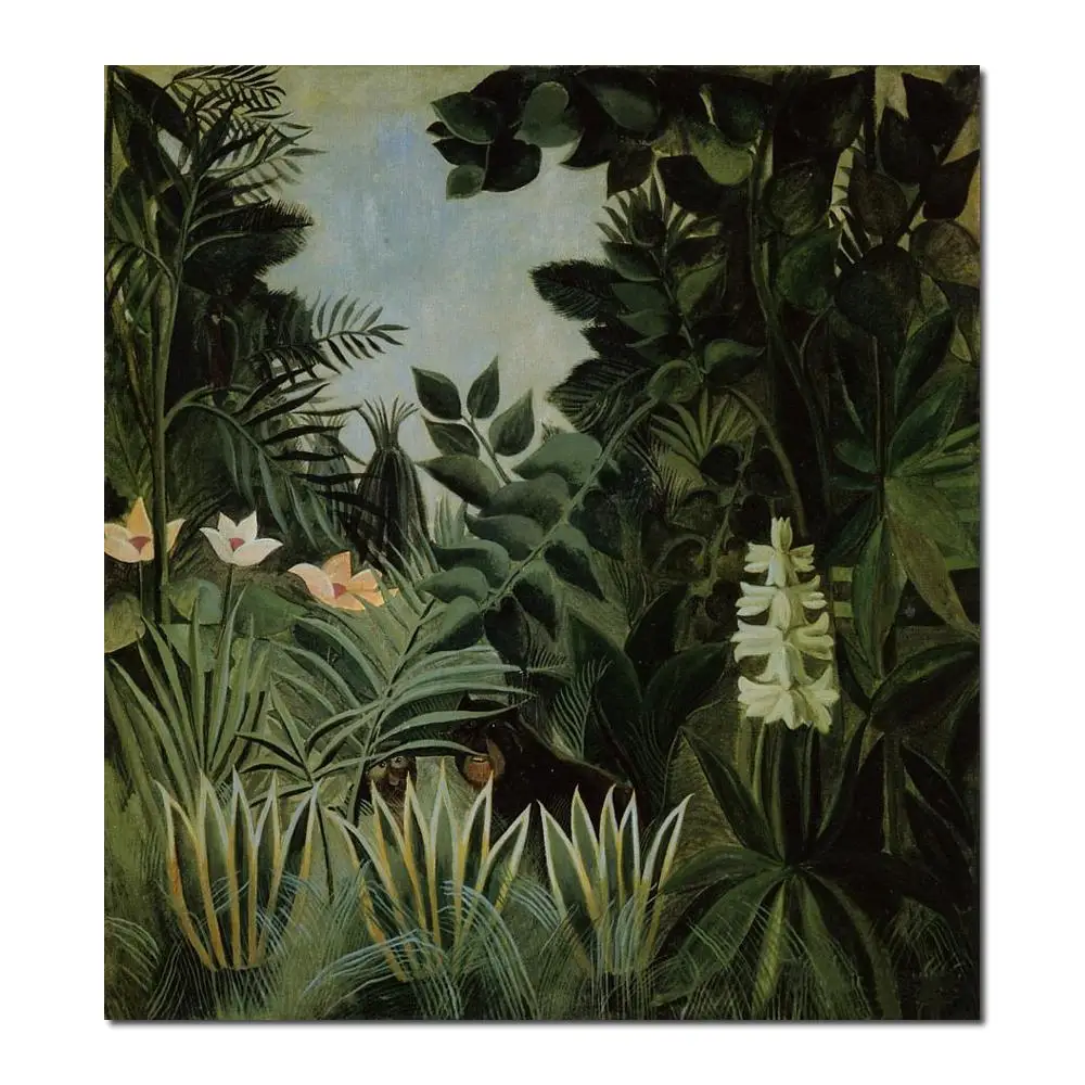 

Exotic Landscape Henri Rousseau Picture Convert To Oil Painting High Quality Handmade For Bedroom Wall Decoration