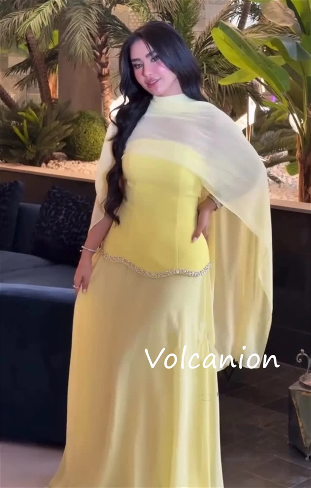 تخصيص جودة عالية جيرسي الطية ألف خط فساتين طويلة حمالة مفصل مناسبة مساء كلاسيكي أنيق