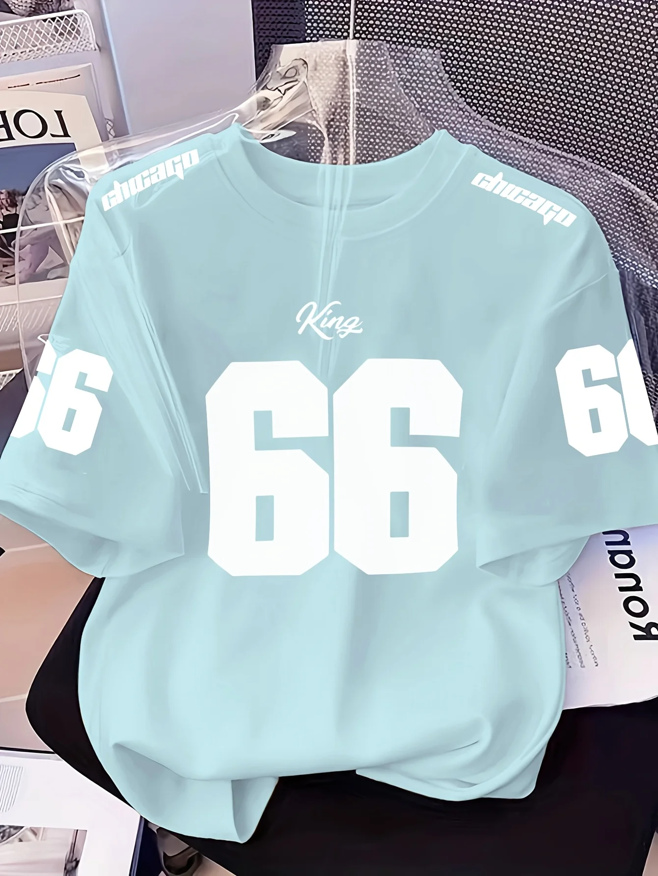 Round neck printed 3D printed digital T-shirt with simple and fashionable short sleeved trendy top for both men and women