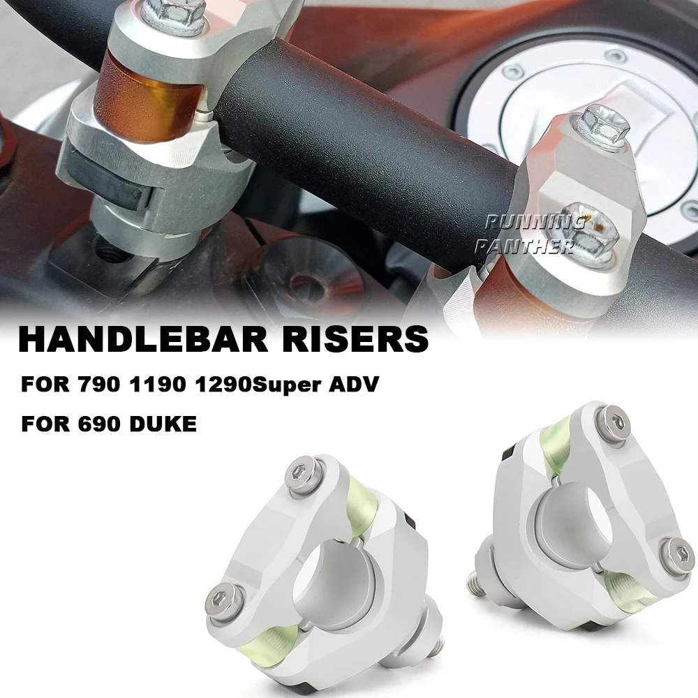 

For 1290 Super Adventure 790 ADV 1190 ADVENTURE 690 Duke Accessories 28mm Handlebar Riser Kit Adjustable Cushioning