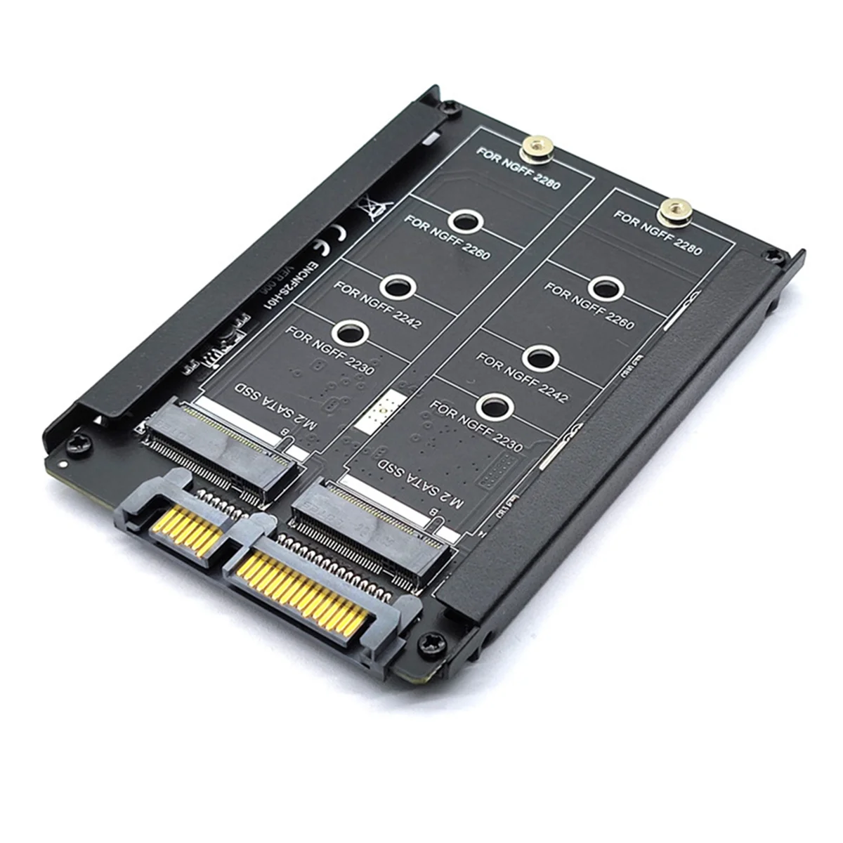 بطاقة محول M.2 إلى SATA، محول واجهة M.2 NGFF SSD ثنائي المنفذ، لمقاسات 2230-2280 M2 SSD
