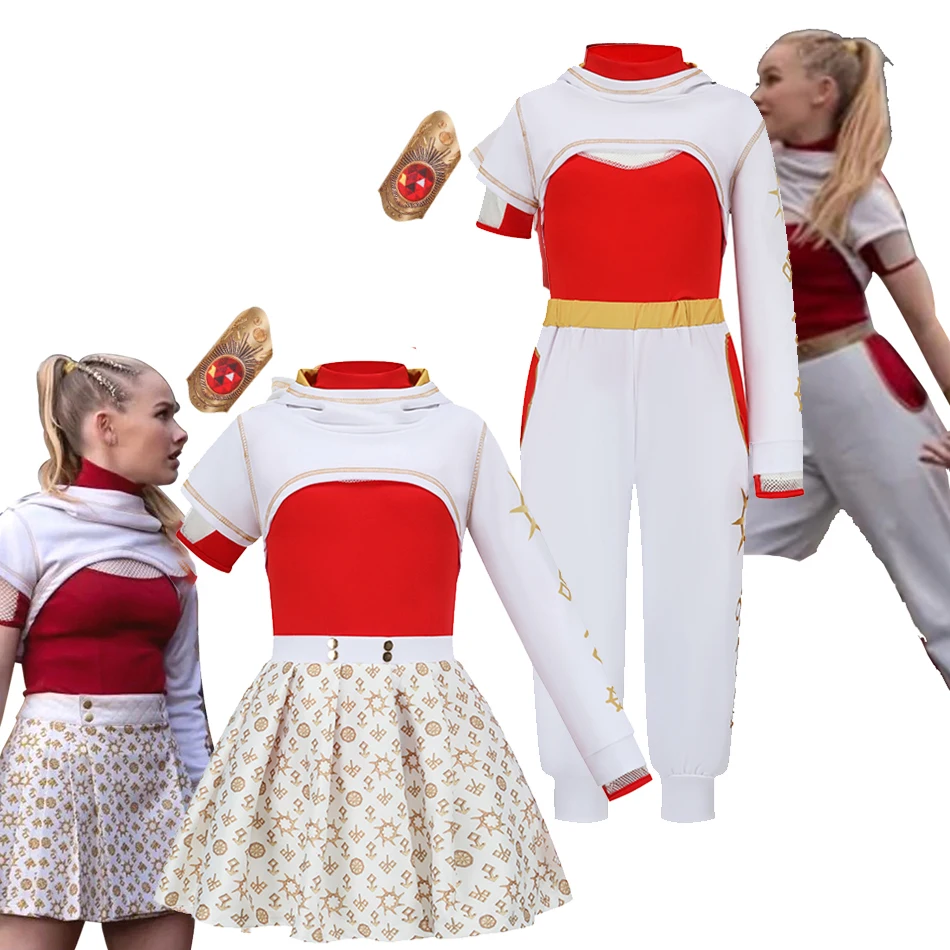 

Костюм для косплея «Зомби 4 Аддисон» из фильма Диснея «Рассвет вампиров», спортивная одежда для ролевых игр, детская футболка, толстовки, юбка, комплекты из 3 предметов