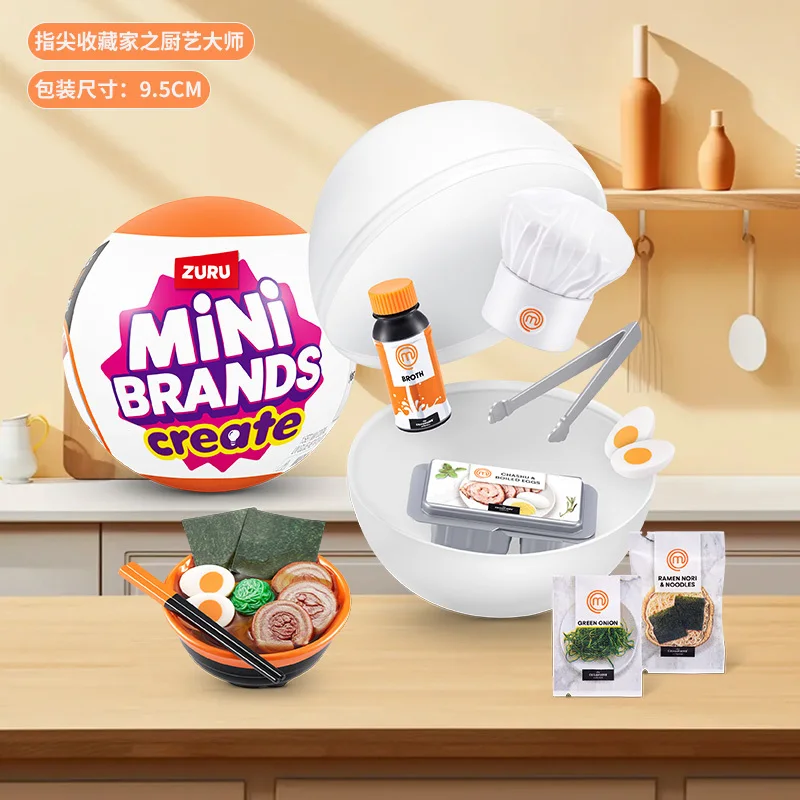 Zuru mini marcas brinquedos 5 surpresa mini marcas brinquedo em miniatura brinquedos mistério caixa cega foodie criar bola original brinquedo em miniatura presente