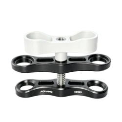 Nitescuba Diving Extended 2 Holes Clamp Butterfly Clip diving clamp for Ball Mount Adapter Light Arm Tray Bracket Camera Housing