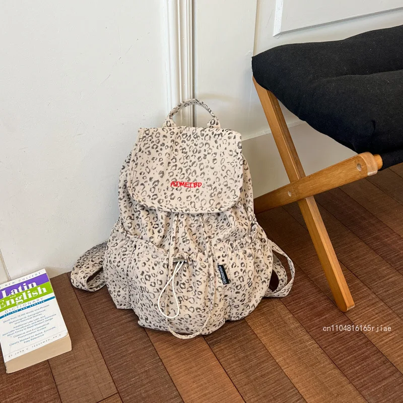 New Women's Backpack Fashion High Quality Women's Drawstring Backpack Leisure Versatile Large Capacity Girls' Storage Backpack