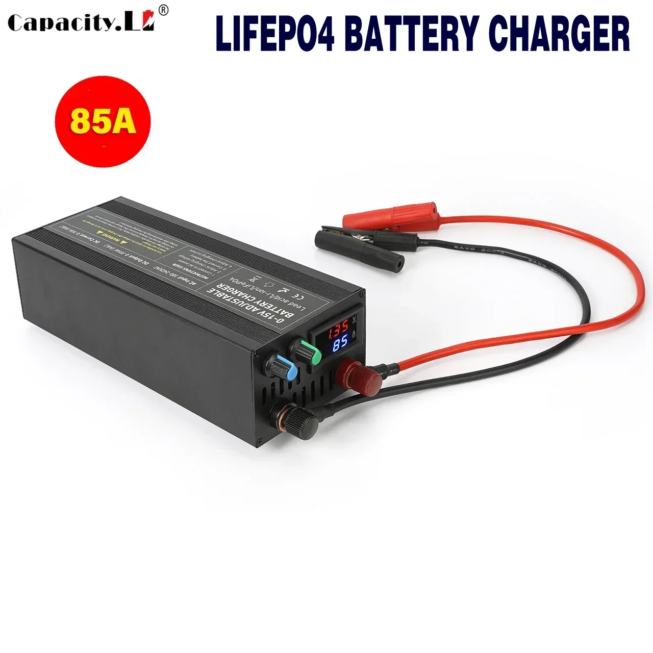 12v Lifepo4 Charger 60A Battery Charger 85a Power Supply Adjustable Voltage and Current 12.6v14.6V Smart Charger