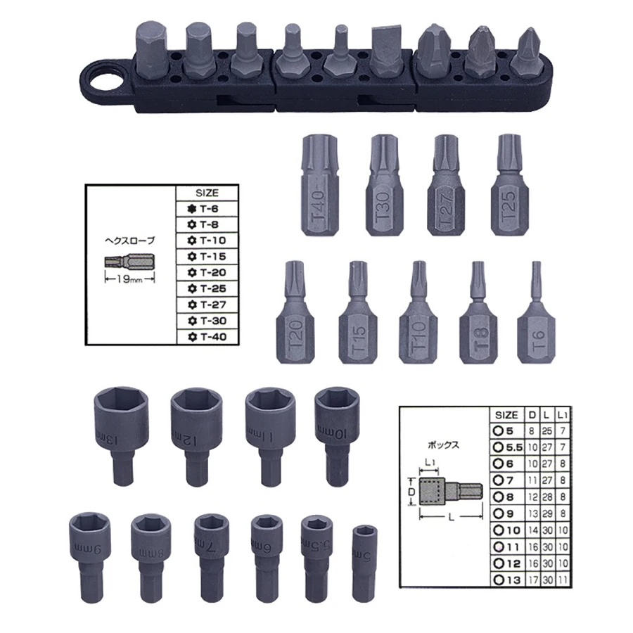 ANEX 52 in 1 Ratchet Screwdriver Set 1/4 \