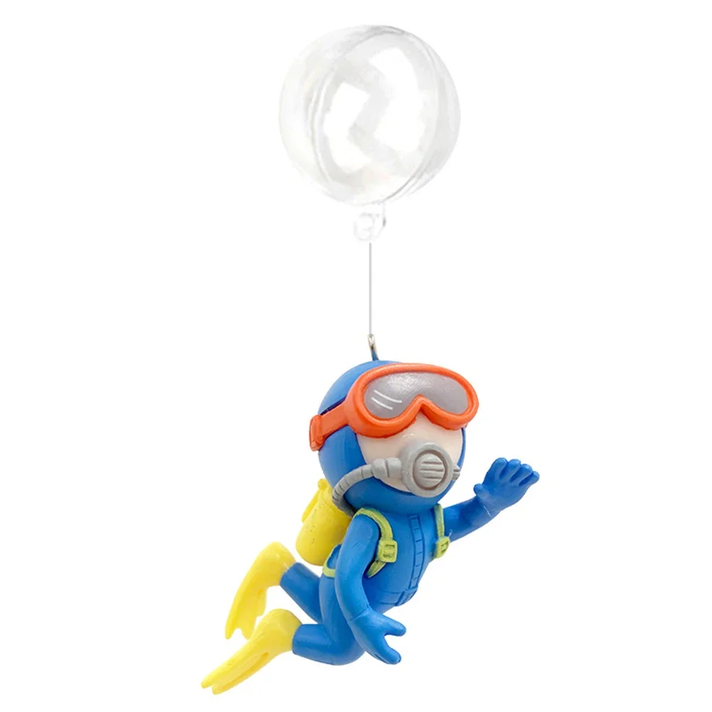 Aquarium tank ornament cute little diver decoration bright adjustment - perfect tank landscaping deco.