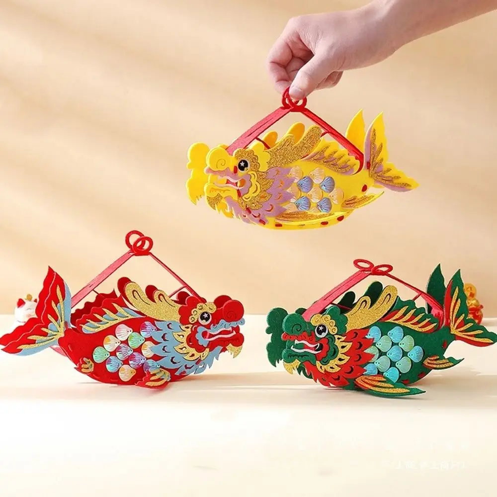 

Non-Woven Fabric Dragon Boat Festival Fish Lantern Chinese Style Handheld Mid-Autumn Festival lanterns Decorative Handmade