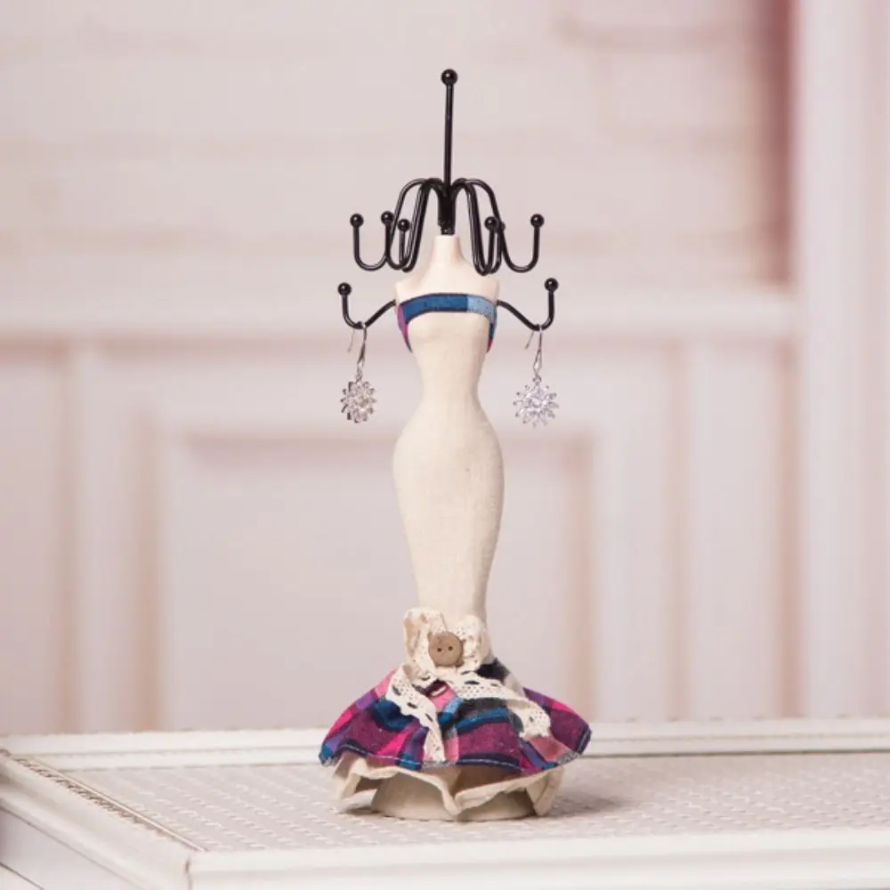 

Органайзер-стойка для демонстрации украшений: подставка-манекен для ожерелий, роскошная подставка для колец и серег, держатель для демонстрации украшений в стиле «Принцесса»