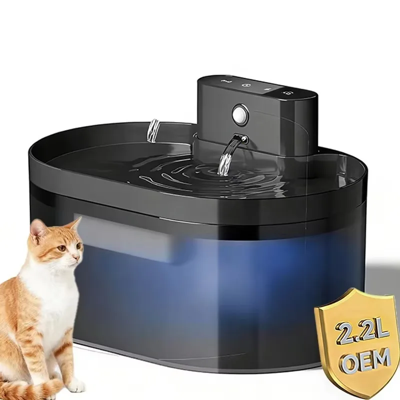 

Cat Dispenser 2000mah Battery Operated Rechargeable Indoor Automatic Cat Water Fountain With Motion Sensor