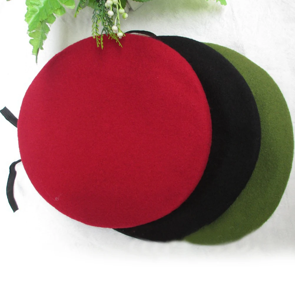 

Pure Wool Beret Hat Lightweight Warm Fashion Accessory For Men Women All Seasons Mens Beret Cap Army Green Color