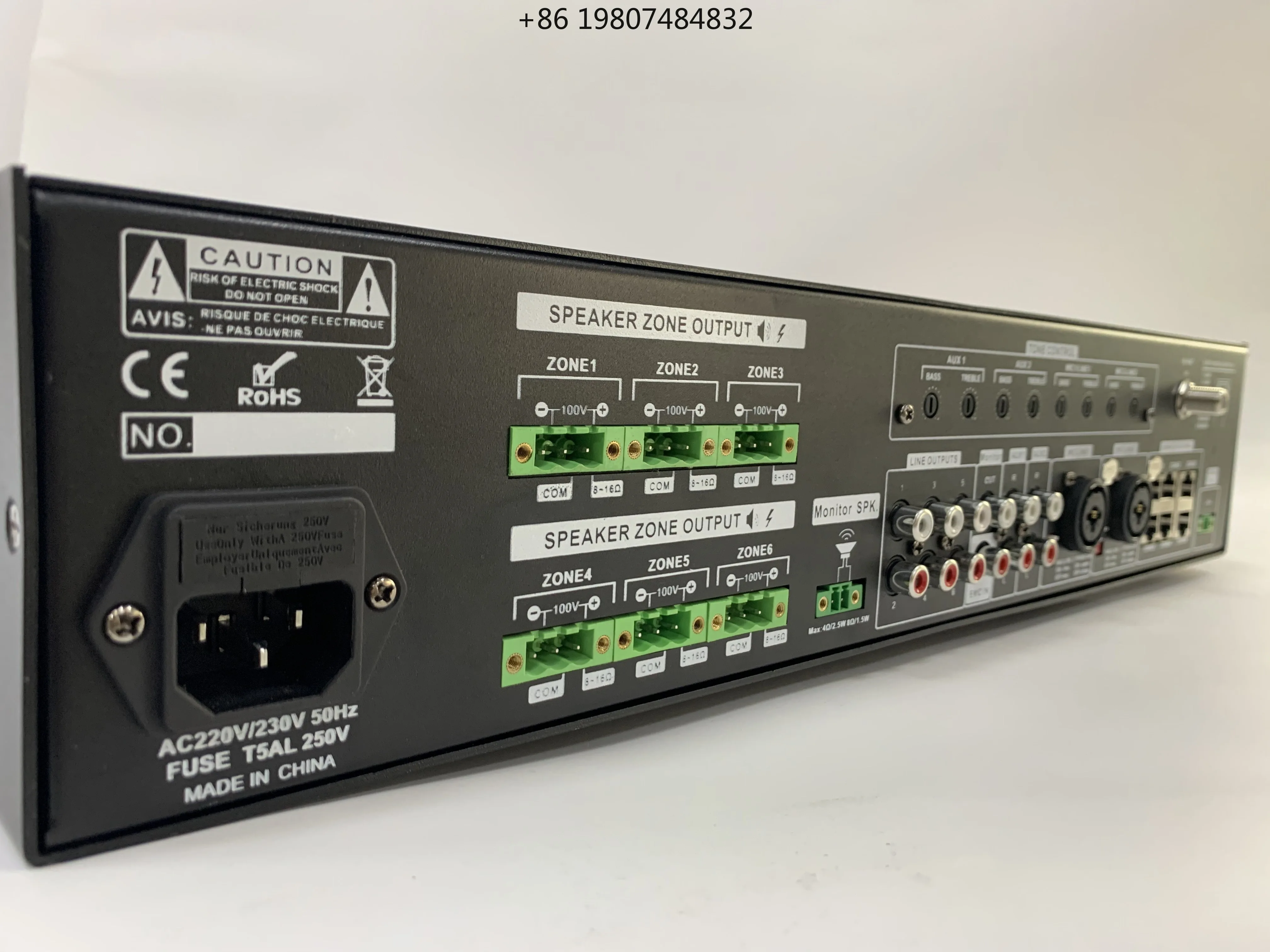 

Aliexpress Hot Sale 6*60W 6 Channel Complete PA System Power Amplifier matrix Mixer Amplifier