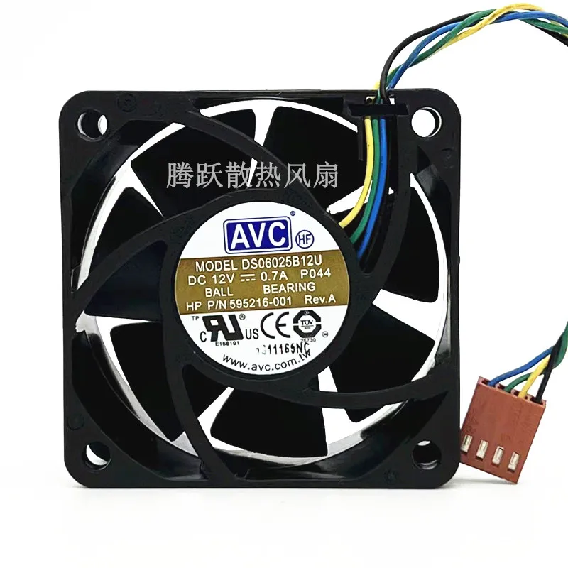 

AVC DS06025B12U DC 12V 0.7A 60x60x25mm 4-Wire Cooling Fan