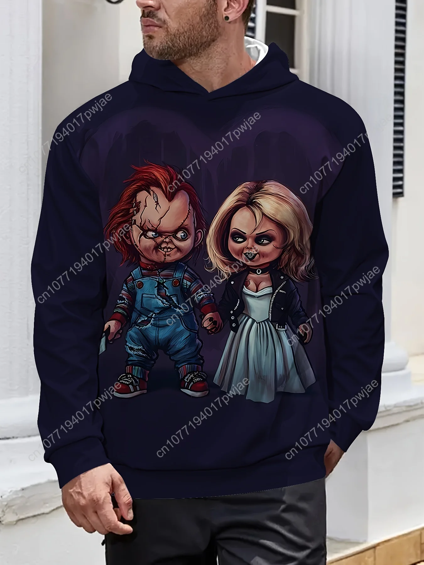 Мужская толстовка с 3D цифровым принтом — повседневный и спортивный пуловер с длинными рукавами, эластичная ткань, можно стирать в машине — идеально подходит для осени/зимы