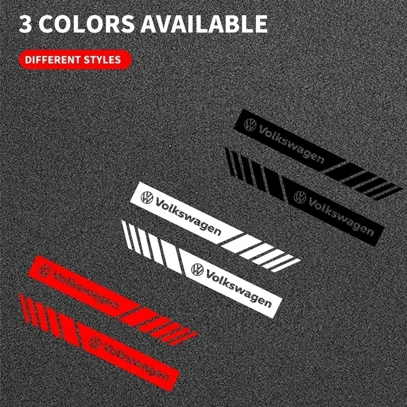 

2pcs Car PVC Stripe Racing Strips Rear View Mirror Stickers For Volkswagen Golf-7 4 5 6 CC T-ROC Sharan Passat B5 6 Polos Tiguan