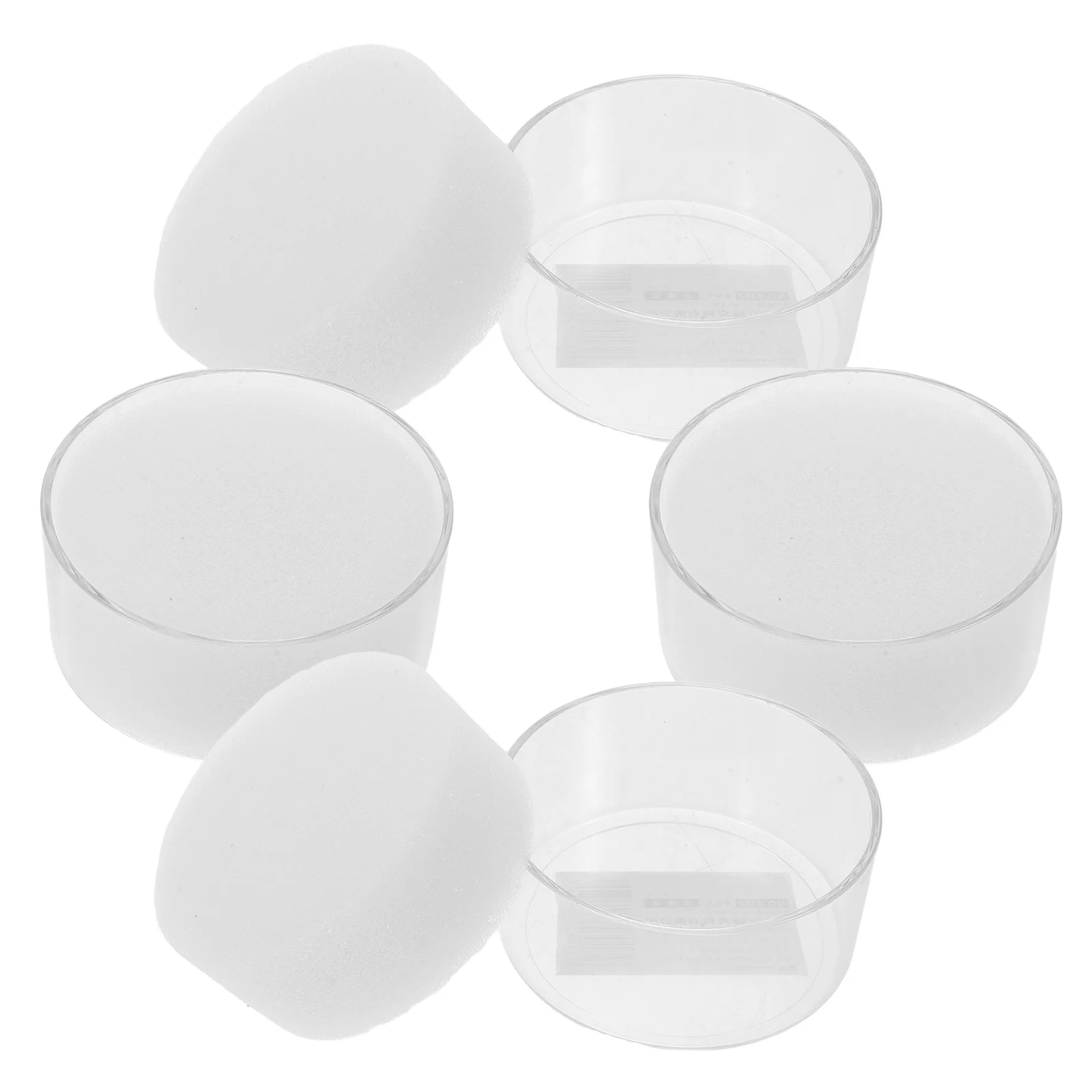 

4pcs Round Cash Counting Finger Wet Sponge Cup For Office Bank Finance Document Counting, Sponge Cup For Bills, Office Desk