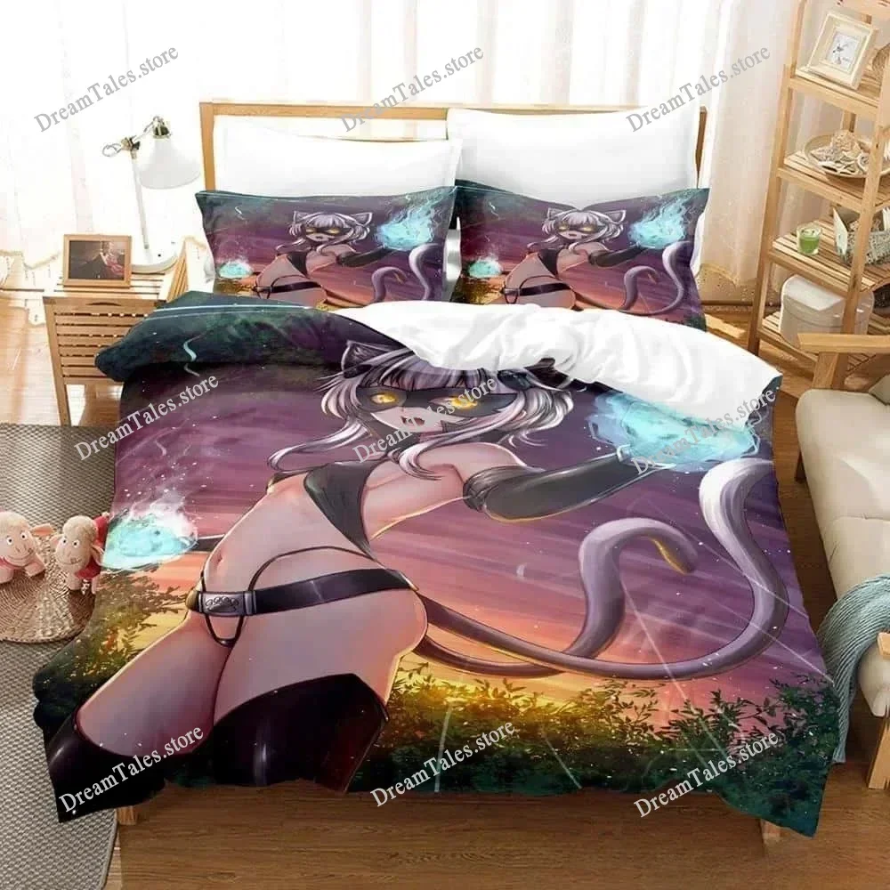 

Home Textile Cartoons Ayakashi Triangle Cover Duvet Cover Pillow Case Boy Girl Polyester Bedding Set King Queen Twin Size741