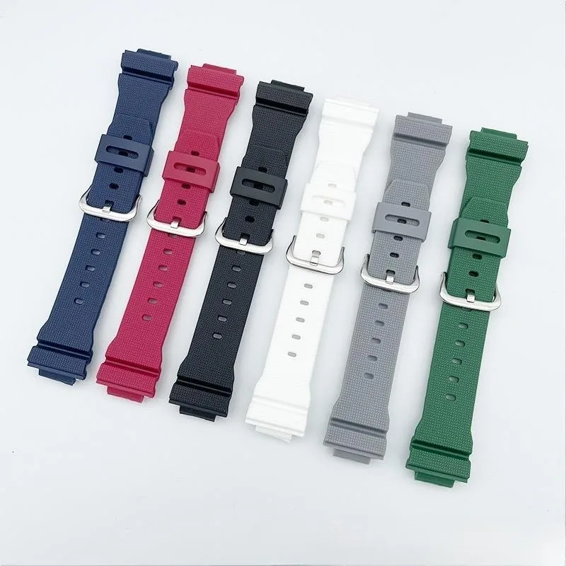 Suitable for CasioDW6900/DW5600/GM2100/GA2100Watch Strap with Checkered Pattern and Raised Edge 16mm
