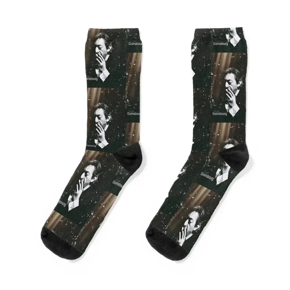 

Serge Gainsbourg artist portrait Socks men cotton high quality Heating sock christmas gift Men's Ladies Socks Men's