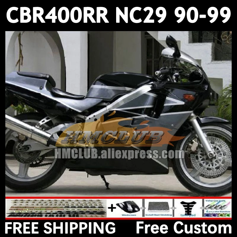 Bodywork For HONDA CBR400 CBR 400 RR 400RR 90 91 92 93 94 104No.59 CBR400RR NC29 1995 1996 1997 1998 1999 black grey Fairings