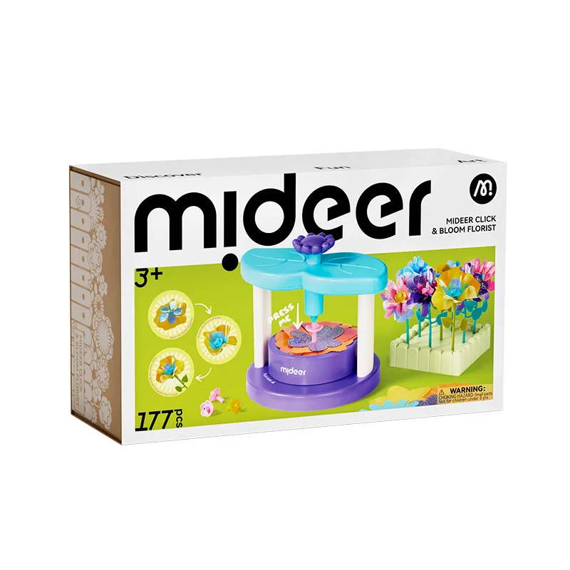 Mideer Click & Bloom Bloemist Embossing Machine Handgemaakt DIY Materiaal Creatief Bloemenbouw Speelgoed voor Kinderen 3 jaar+