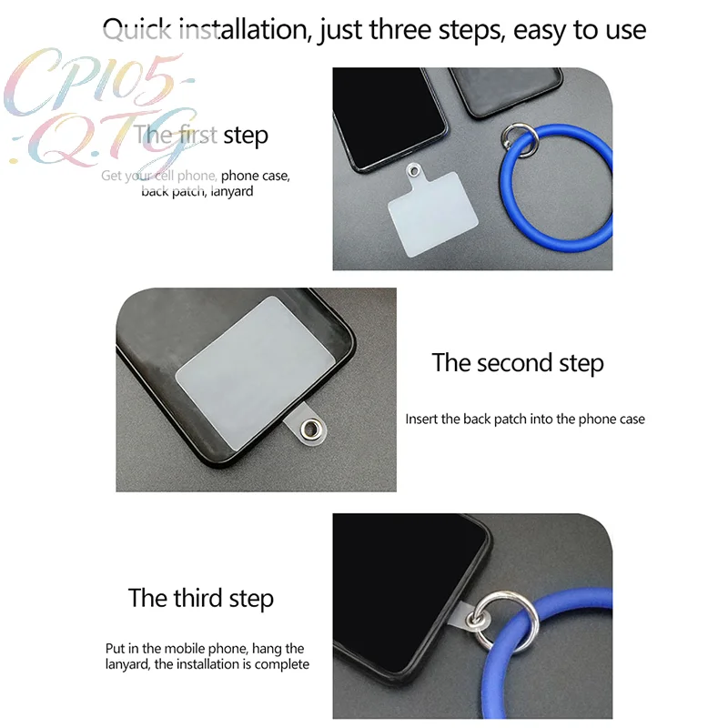 

New 5 Pcs Mobile Phone Lanyard Patch Male Anti-Lost Fixed Card Phone Shell Clip Transparent Clip Mobile Phone Lanyard Gasket