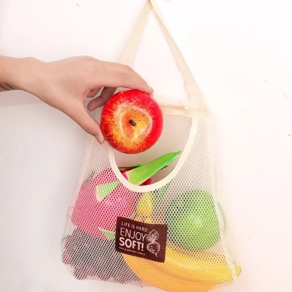 

Vegetable Underwear Socks Sundries Storage Bag Widen Handle Reusable Hanging Net Organizer Large Capacity Hollow