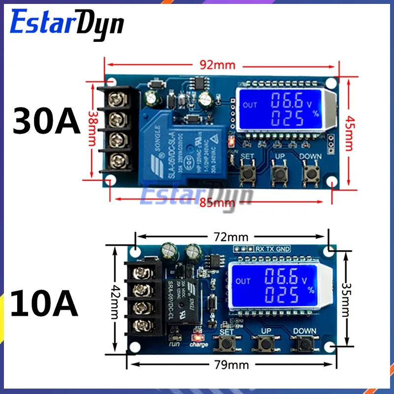 6-60v 30A 10A Lead-acid Solar Battery Charge Controller Protection Board Charger Time Switch 12v 24v 36v 48v Battery Capacity image 3