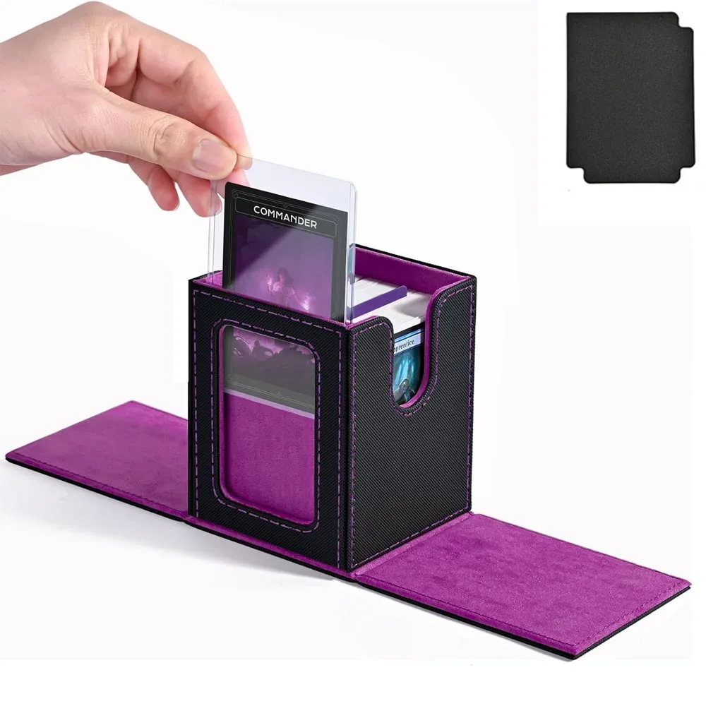 New window 100+ card box card storage box high-grade PU leather container game card holder collection card