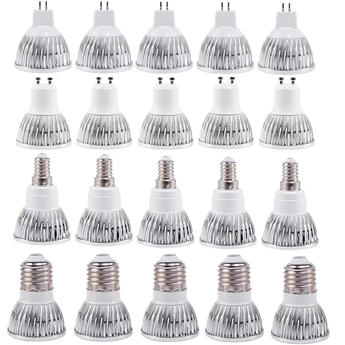 

10Pcs Dimmable DC 12V 24V GU10 MR16 E27 COB LED Spotlight Bulbs Cold Warm White 6W 9W 12W Low Voltage High Power Lamp Lighting