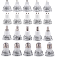 10Pcs Dimmable DC 12V 24V GU10 MR16 E27 COB LED Spotlight Bulbs Cold Warm White 6W 9W 12W Low Voltage High Power Lamp Lighting