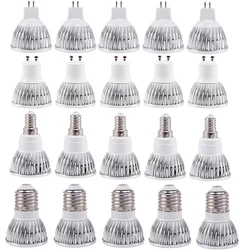 10Pcs Dimmable DC 12V 24V GU10 MR16 E27 COB LED Spotlight Bulbs Cold Warm White 6W 9W 12W Low Voltage High Power Lamp Lighting