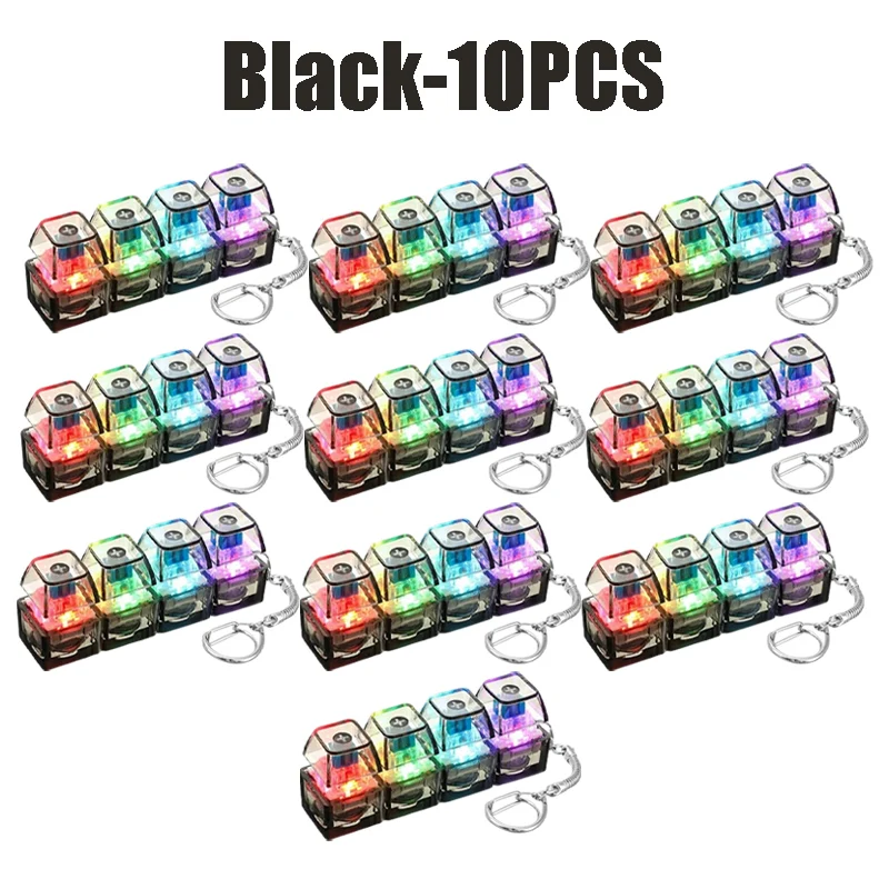 LED-verlichte sleutelhanger met klikbare knop, fidget toy voor stress- en angstverlichting, draagbaar bureau-accessoire, kantoordecoratie, cadeau
