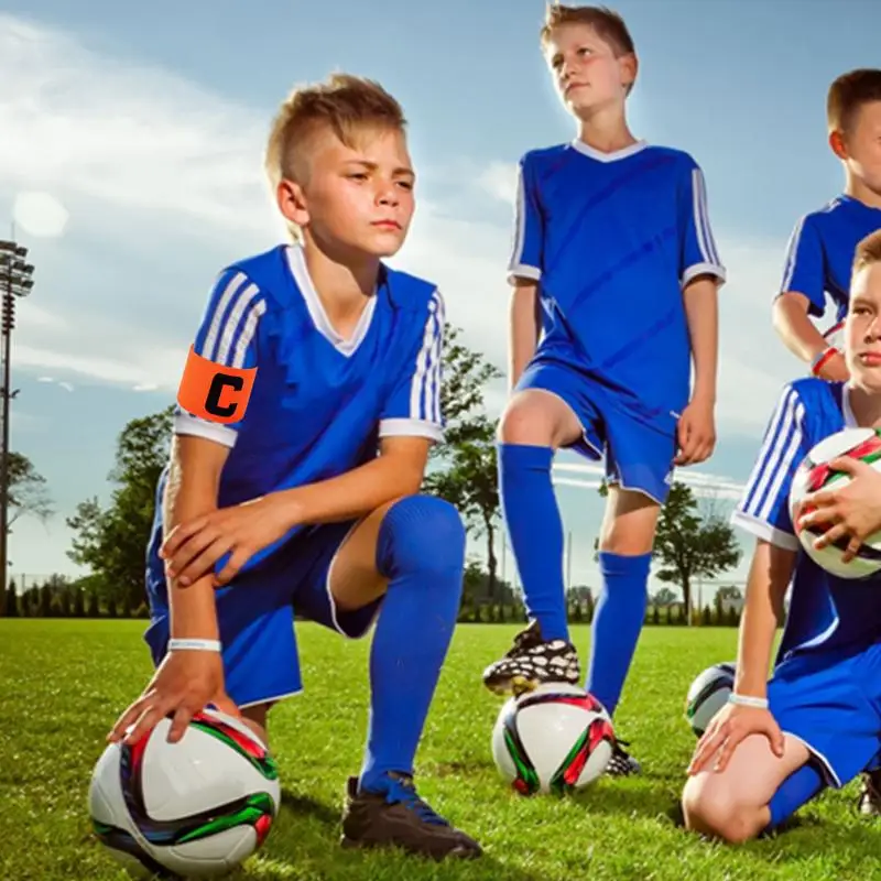 ฟุตบอลทีมกัปตัน Armband ฟุตบอลทีมกัปตันอุปกรณ์เสริม Armband การฝึกอบรม Unisex-เยาวชนกัปตัน Armband สําหรับฟุตบอลวอลเลย์บอล