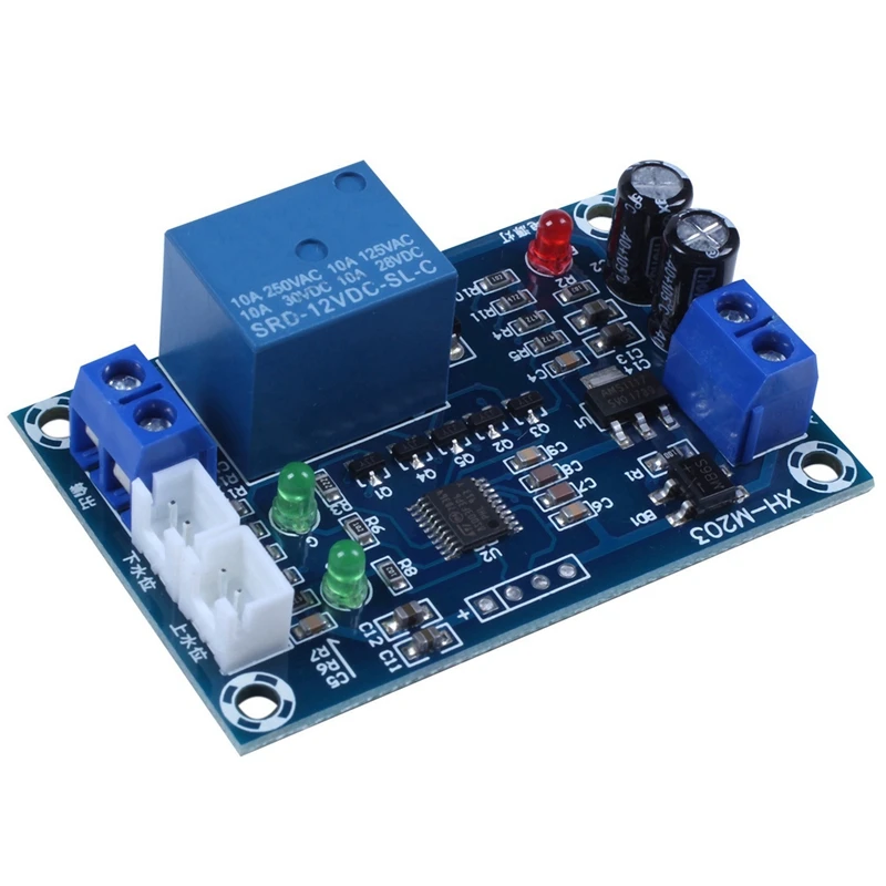 2X Xh-M203 Full Automatic Water Level Controller Pump Switch Module Ac/Dc 12V Relay Sensors